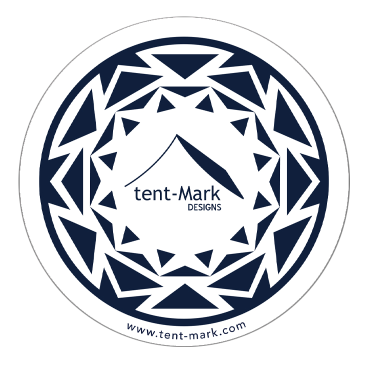 tent-Mark DESIGNS  ステッカー【テンマクロゴ丸型　白】