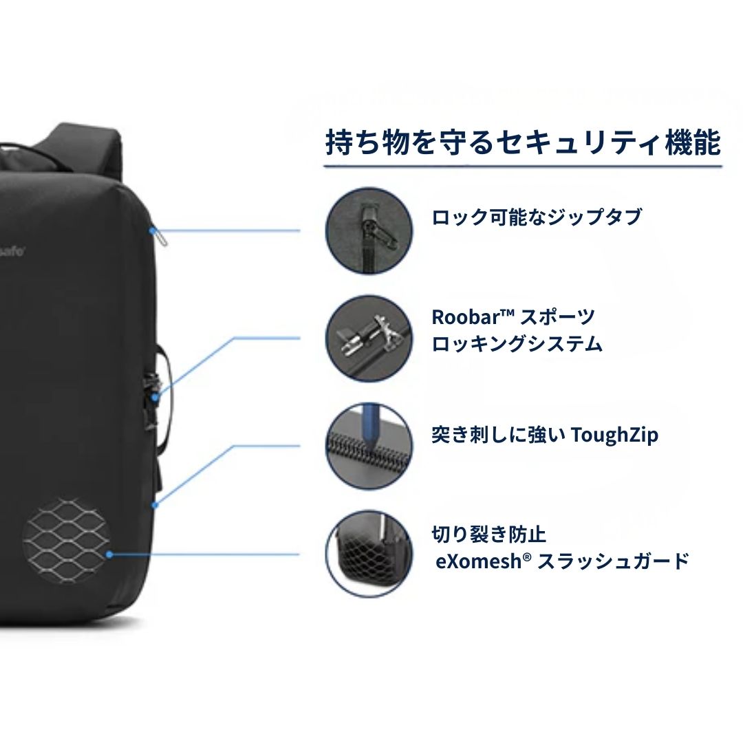 ★ 10%ポイントアップ!〜12/25まで★ PacSafe パックセーフ V24 バックパック