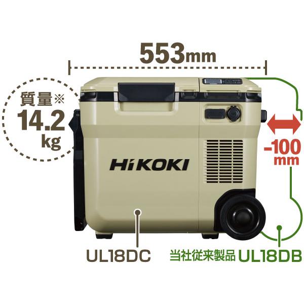 ハイコーキ 18V コードレス冷温庫 18L UL18DC 蓄電池×2セット 限定仕様 ...