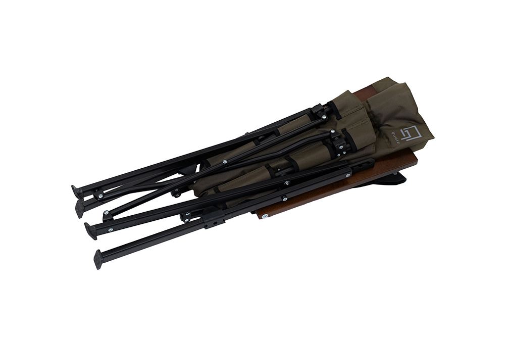 クオルツ アルミリクライニングチェア オリーブ QPRC359 (Qualz)