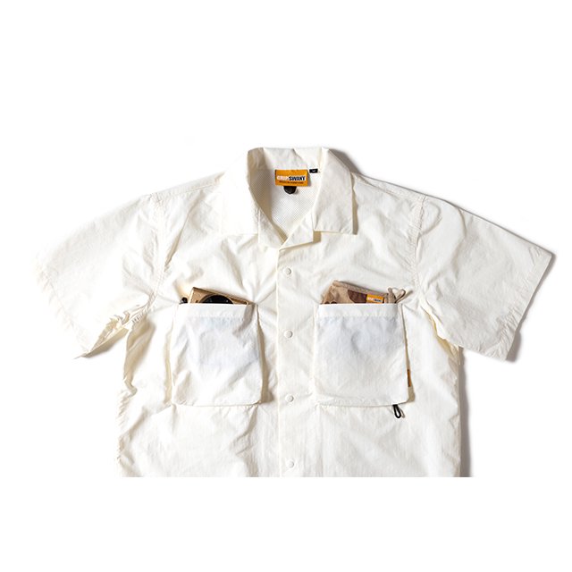 【数量限定特価 55％OFF】グリップスワニー GSS-31 メンズ サプレックス キャンプシャツ2.0【カラー：ホワイト　Lサイズ】