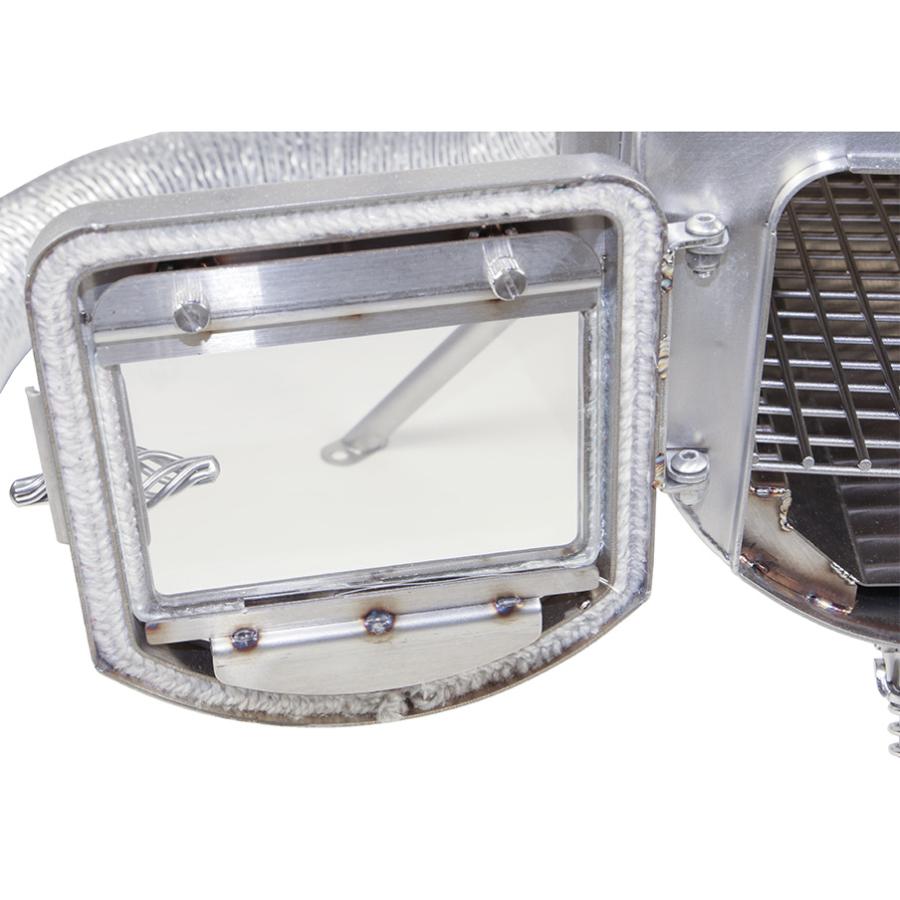 【WEBショップ限定販売品】テンマクデザイン ウッドストーブサイドヴュー アウトサイドエア L 外気パイプ・ケース付き3点セット【横窓付き・89mm煙突】