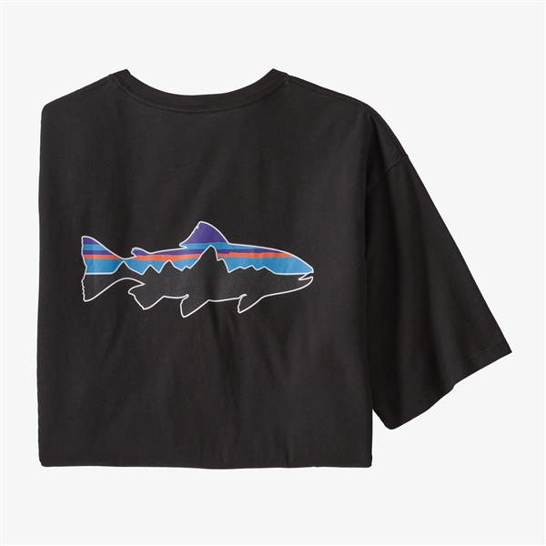 patagonia パタゴニア メンズ・フィッツロイ・フィッシュ・オーガニック・Tシャツ【サイズ：US S カラー:BKTR】