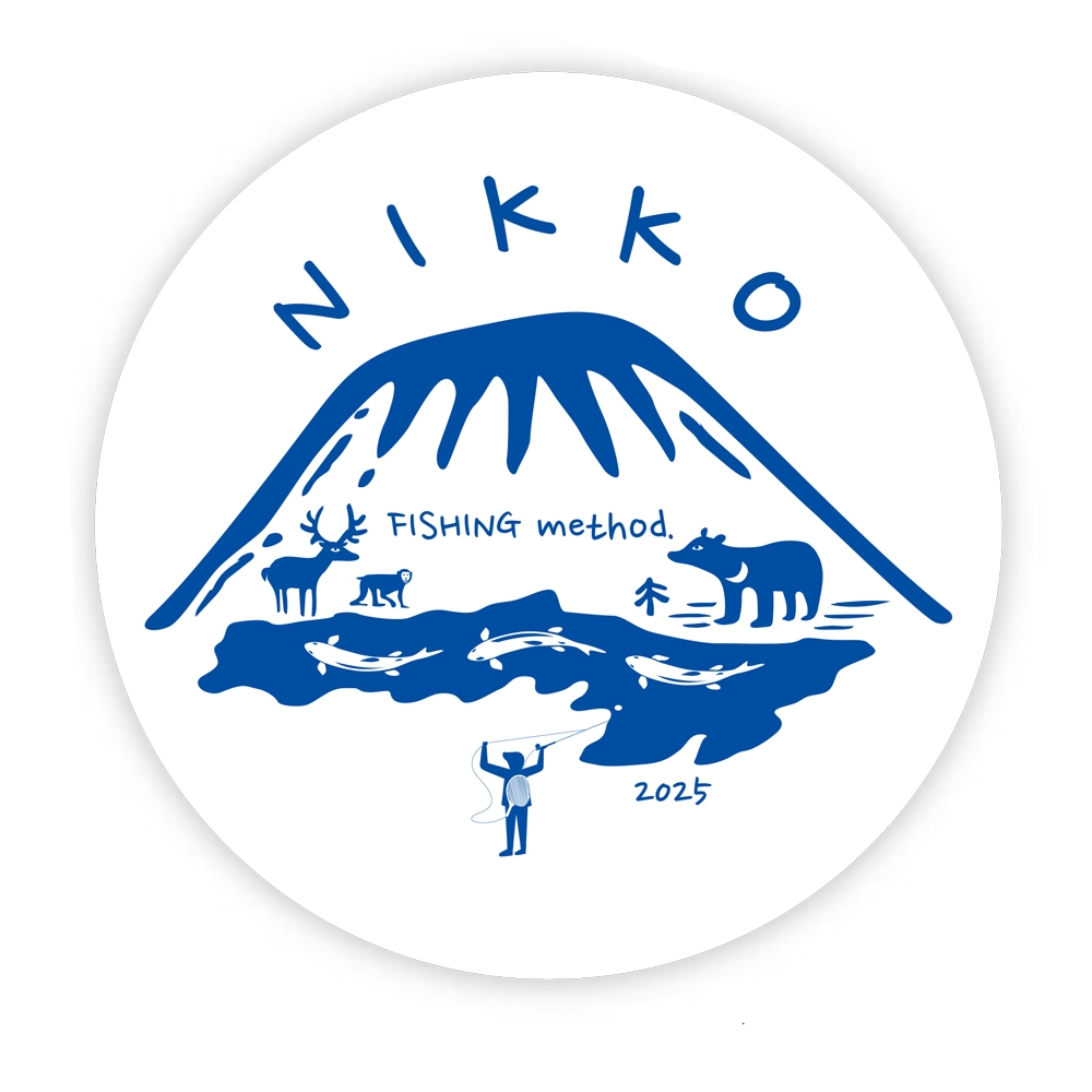 日光フィッシングメソッド  ステッカー NIKKO イラスト