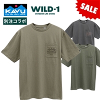 �ySALE�z WILD-1× KAVU �ʒ� �����|�P�b�gTee