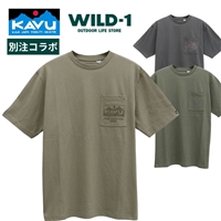 WILD-1× KAVU 別注 雷鳥ポケットTee