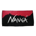NANGA　ナンガ　ロゴ　バスタオル　【カラー：レッド×ブラック】