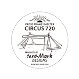 【廃番特価　50％オフ】tent-Mark DESIGNS  ステッカー 【サーカス 720】