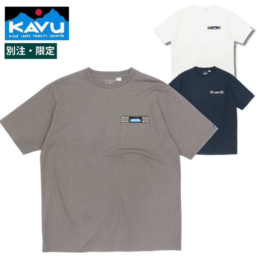 KAVU WILD-1別注 Men's ウェービングテープポケットTee