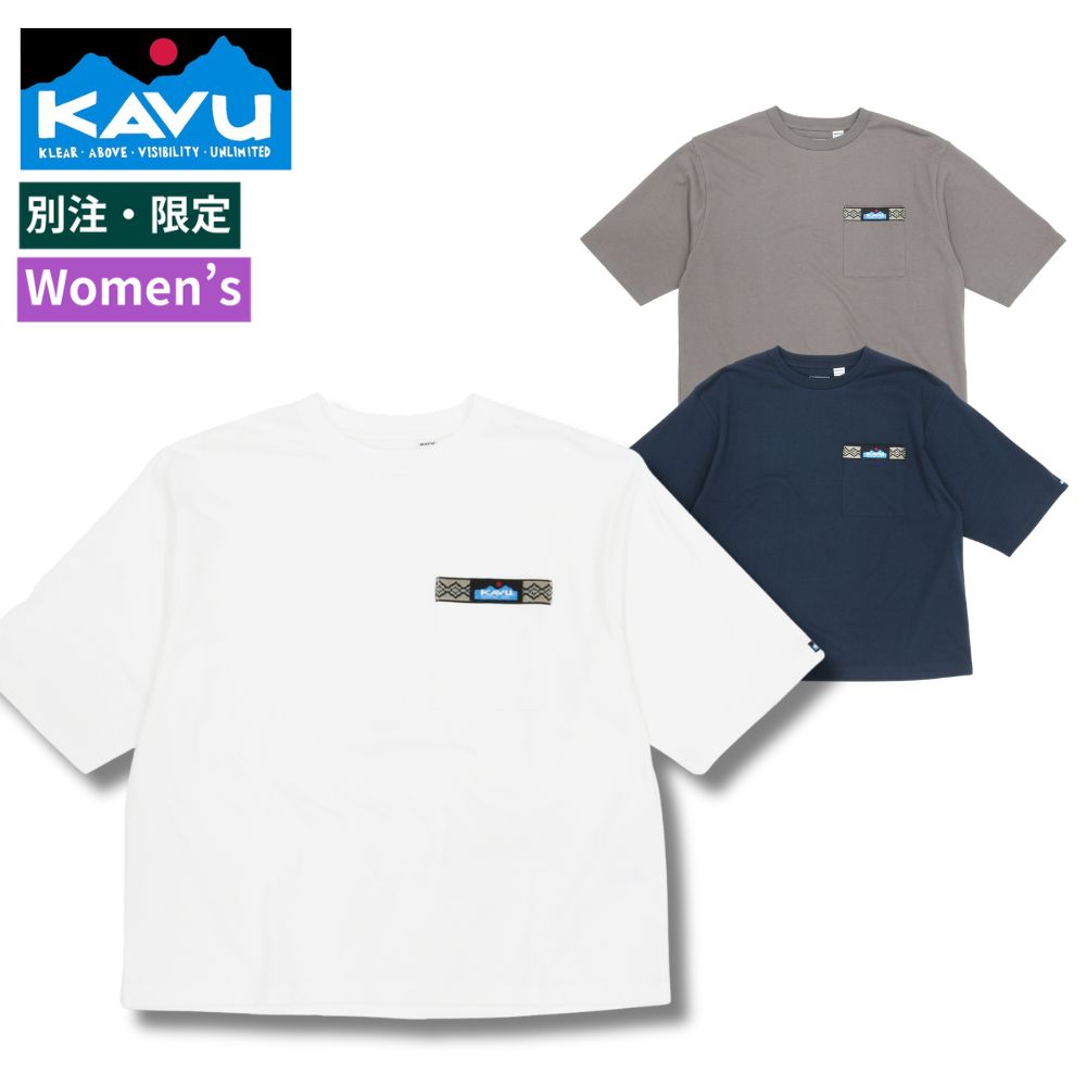 KAVU WILD-1別注 Women's ウェービングテープポケットTee